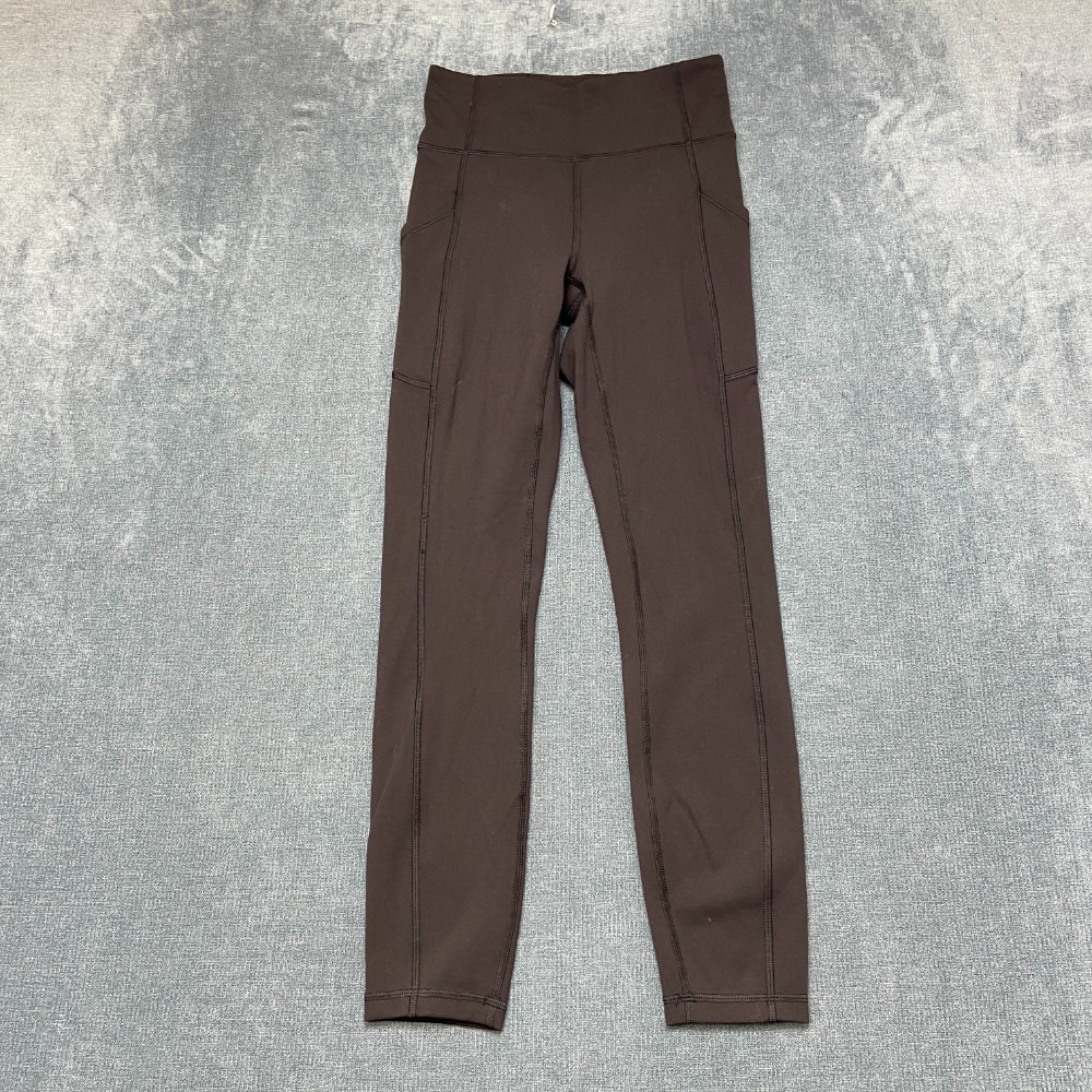 Lululemon Leggings Womens 4 Black High Waisted Running Performance Workout Yoga
